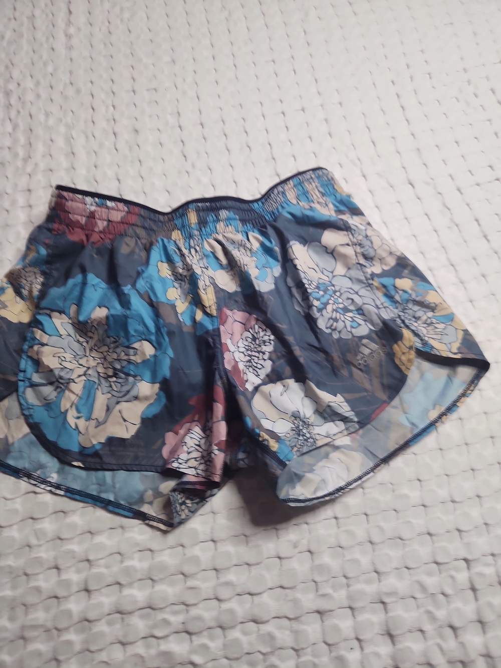 adidas Floral Athletic Shorts - Blue Multi